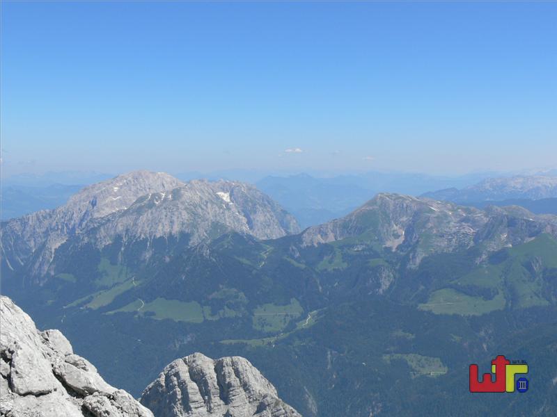 Hoher Göll (2522m) links und rechts der Schneibstein (2276m)